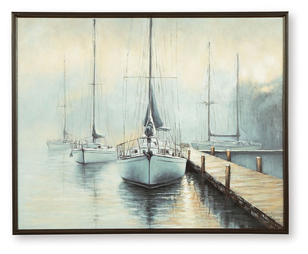 Bring the serene splendor of the coast into your home with this peaceful wall art. Its soft, muted colors and misty atmosphere craft a calming ambiance, making it the perfect piece to create a sense of relaxation in your office or den.<br/><br/><b>Product