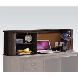 Hutch w/Cork Panel & 2 Open Compartments<br/><br/><b>Product Features</b><ul><li>Case: 1Pc/1Ctn</li><li>Finish: Antique Charcoal Brown</li><li>Style: Transitional</li><li>Materials: Wood, Composite Wood</li></ul><br/>
