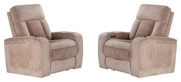 Spice up your movie nights with the Equinox Power Recliner. This power seat also features armrest storage and an independently operating power headrest for personalized comfort. Cool blue ambient floor light at the base, upholstered channels on the back a