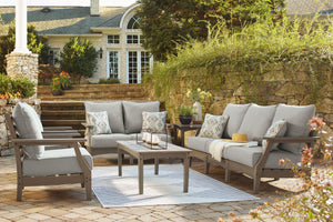 Textured gray finish. High performance Nuvella fabric. Loveseat and sofa includes 2 throw pillows. Assembly required. <h4><b>Visola - Gray - Sofa with Cushion</b></h4> <table width=-"100%-"><colgroup><col style=-"width: 30%
