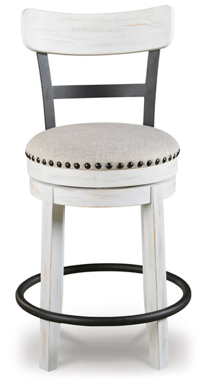 Valebeck - White - UPH Swivel Barstool