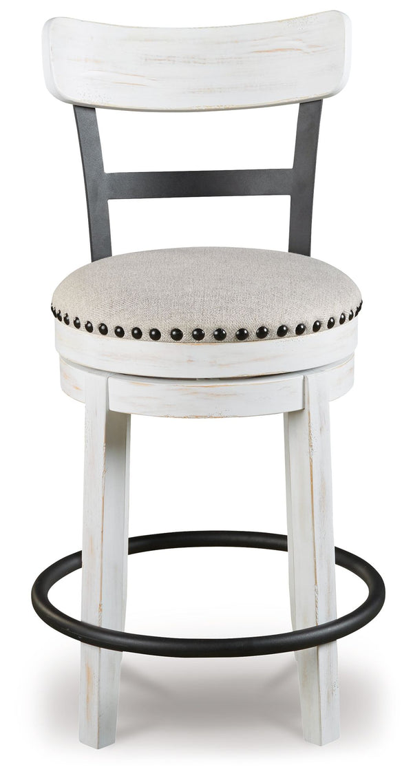 Valebeck - White - UPH Swivel Barstool