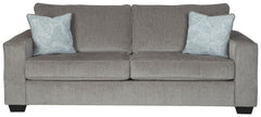 If style is the question, then this strking sofa sleeper is the answer. Sporting clean lines and sleek track arms, the decidedly contemporary profile is enhanced with plump cushioning and a chenille-feel upholstery that-'s so pleasing to the touch. Sure t