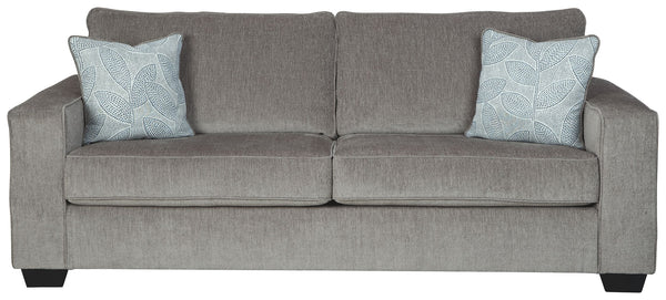 If style is the question, then this strking sofa sleeper is the answer. Sporting clean lines and sleek track arms, the decidedly contemporary profile is enhanced with plump cushioning and a chenille-feel upholstery that-'s so pleasing to the touch. Sure t