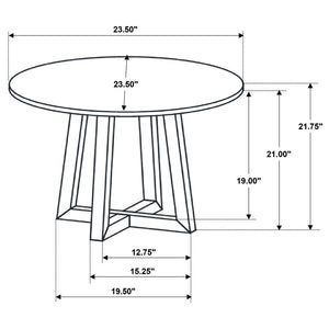 Skylark - Round Marble - Like Smart Top Side End Table - Black