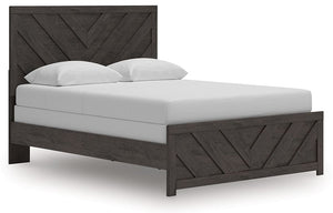 Designed with everyday style in mind, this queen panel bed is a simply chic approach to modern living. A dark charcoal finish blends black and brown undertones, creating a versatile look that effortlessly pairs with your existing pieces. And for an extra 
