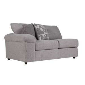 The Remi Left Arm Facing Loveseat, is designed to bring comfort and style to your home. Crafted in the USA with meticulous attention to detail, this loveseat boasts a solid and manufactured wood frame, reinforced with corner blocks, ensuring durability th