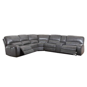  Sectional (Power Motion & 2 USB Charging Docks) -"L-" Shape (Reversible Console & Armless Chairs) Includes: 2 Reclining Seats (Power Motion LAF/RAF)