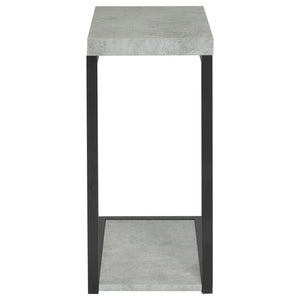 Beck - Engineered Wood C-Shape Sofa Side Table - Cement
