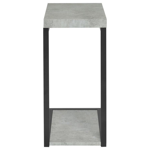 Beck - Engineered Wood C-Shape Sofa Side Table - Cement