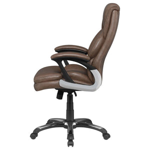 Nerris - Upholstered Adjustable Home Office Desk Chair - Brown