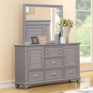 Jamestown - Landscape Mirror - Gray