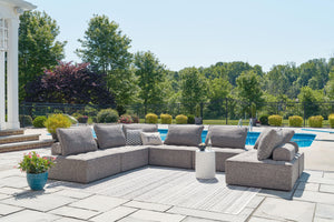 Bree Zee - Brown - 7-Piece Outdoor Sectional