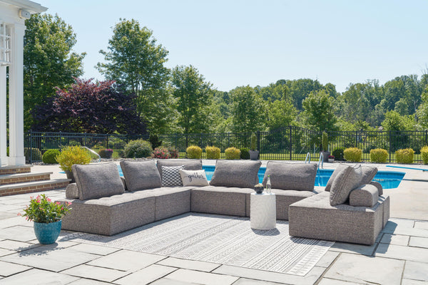 Bree Zee - Brown - 7-Piece Outdoor Sectional