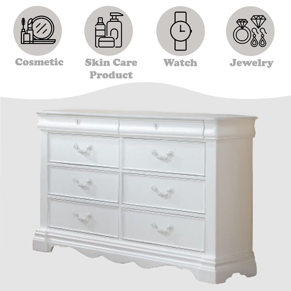  Hidden Top Drawer w/Faux Key Decor Drawer: GLIDE Center Metal (Kenlin)