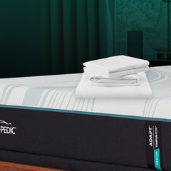 Smooth. Crisp. Luxurious. These 400-thread-count long staple Egyptian cotton sheets offer a soft, silky feel, giving every bed a crisp, smooth look. The enhanced fit - including our unique fitted sheet with four-way stretch and StayTight bands for a snug,