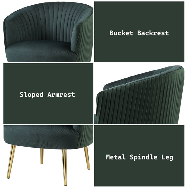 Sigurd Accent Chair - Green & Gold