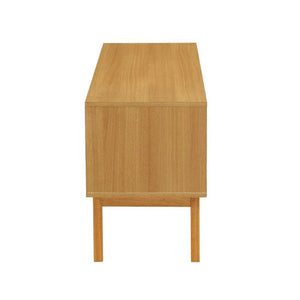  wooden shelves in white finish & wooden square-straight legs in natural finish to support. Add this console table to any 