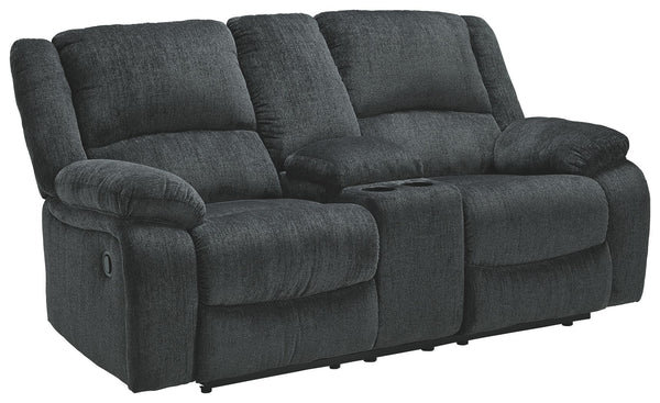  softly textured chenille upholstery provides a comfy surface on which to lounge. With bustle back construction and thickly cushioned armrests