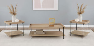Fallon - 3 Piece Rectangular Coffee And End Table Set - Natural