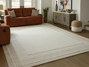  this hand-tufted rug brings a touch of casual elegance to your abode. Its plush wool pile feels luxuriously soft underfootâ€”perfect for adding warmth and texture to your entertainment area