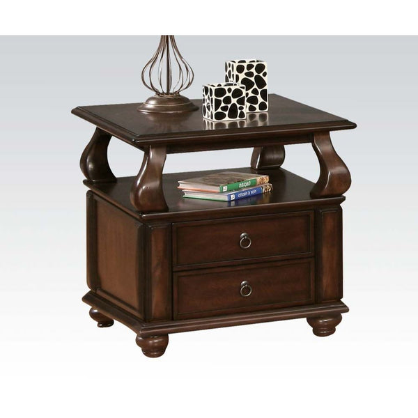 The Amado occasional tables with stylish transitional design will be a great addition for your living room. Constructed with selected woods and veneers in warm walnut finish, features one drawers, and one open storage compartment, it is complemented by wo