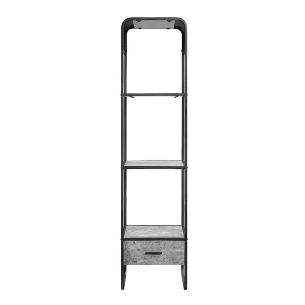 Raziela - Side Pier - Concrete Gray & Black Finish