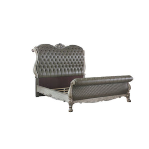 Dresden - Queen Bed - Vintage Bone White & PU