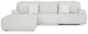 Top Tier - Alloy - 3-Piece Reclining Sectional Sofa With Laf Press Back Chaise