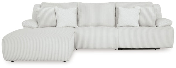 Top Tier - Alloy - 3-Piece Reclining Sectional Sofa With Laf Press Back Chaise