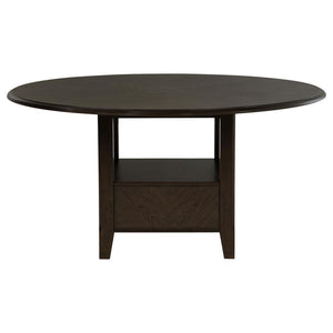 Twyla - Round Dining Table With Drawer - Dark Cocoa
