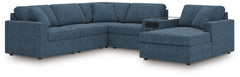 Looking cool and contemporary is great. But when it comes down to it, youâ€™re all about low-maintenance lounging. With the performance fabric on this sectional with audio system, cleaning spills is a breeze. Its customizable modular design caters to your