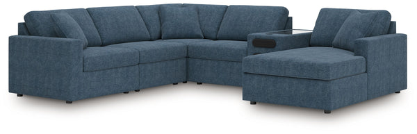 Looking cool and contemporary is great. But when it comes down to it, youâ€™re all about low-maintenance lounging. With the performance fabric on this sectional with audio system, cleaning spills is a breeze. Its customizable modular design caters to your