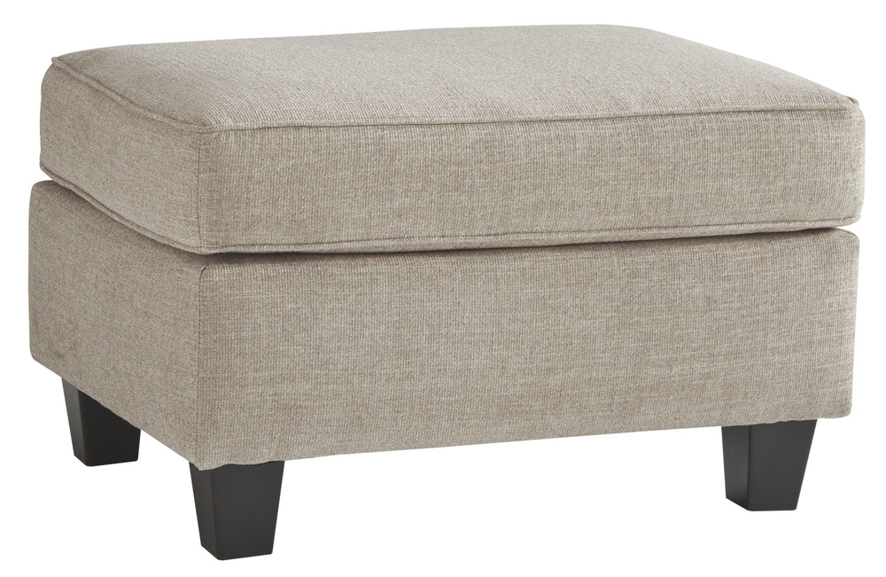 Raising understatement into an art form, this ottoman impresses with a tailored silhouette. Designed in a warm neutral color perfect in any contemporary home. One look at this sumptuous ottoman, youâ€™ll know youâ€™ve just stepped up your style. A treat f