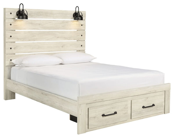  this queen panel storage bed makes itself at home. The wispy whitewash palette enhances without covering the grain for that weathered look you crave. Love to read 