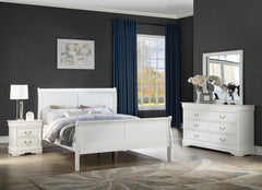 Elevate your sanctuary with this timeless bedroom collection that exudes classic charm with a modern twist. Each piece is bathed in a crisp, white finish that brings a bright and airy feel to any space. The elegant bed anchors the room with its gracefully