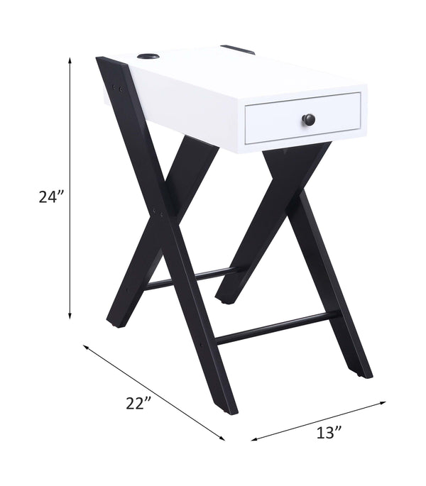 Fierce - Accent Table - White & Black