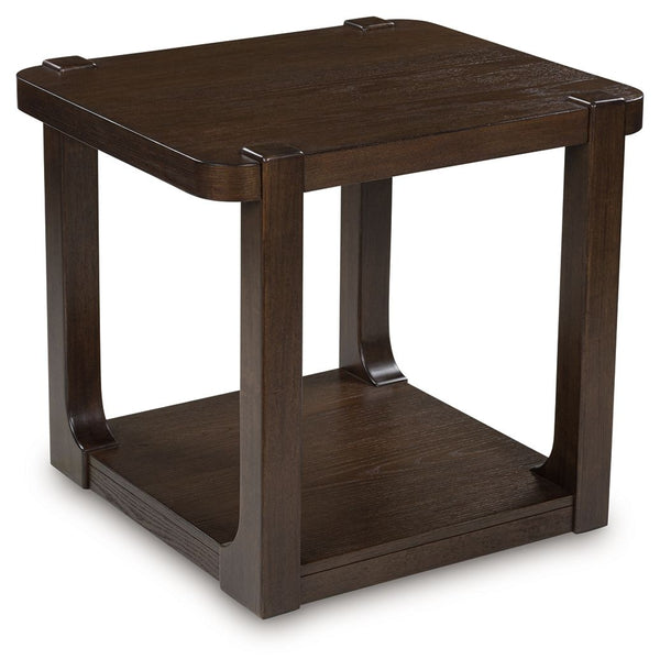 Breckington - Dark Brown - Rectangular End Table
