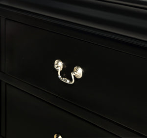 Louis Philip - Full 5 Piece Bedroom Set - Black