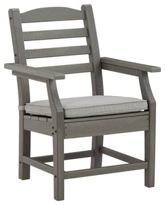 Itâ€™s the dawn of a new day for gray. Embrace the style trend with this outdoor arm chair. Crafted of HDPE material that combines the exceptional durability and weather resistance you need with the â€œwood lookâ€ you love, this comfortably cushioned out