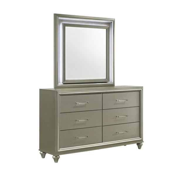 Experience the Lumina Mirror, a sturdy creation crafted from solid Rubberwood for enduring stability. Its sleek High Gloss gray finish accentuates the low distortion mirror glass, adding a touch of sophistication to any space. Illuminate your surroundings