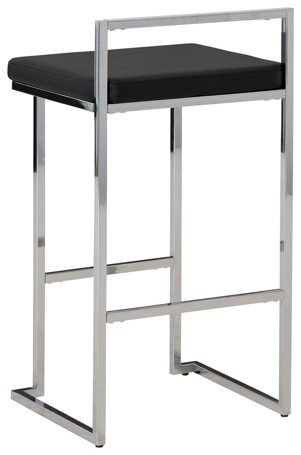 Madanere - Black / Chrome Finish - Tall UPH Stool (Set of 2)