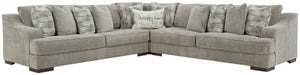  this stylish sectional steps in as a contemporary spot for impromptu entertaining. <h4><b>Bayless - Smoke - LAF Sofa</b