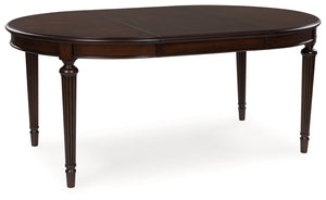 Serve up elegance and poise with this dining extension table. Its traditional silhouette is detailed with reeded legs for added opulence. A removable leaf effortlessly extends the table when guests drop in. From everyday meals to hosting family and friend