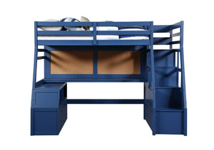 Jason II - Twin Bed - Navy Blue Finish