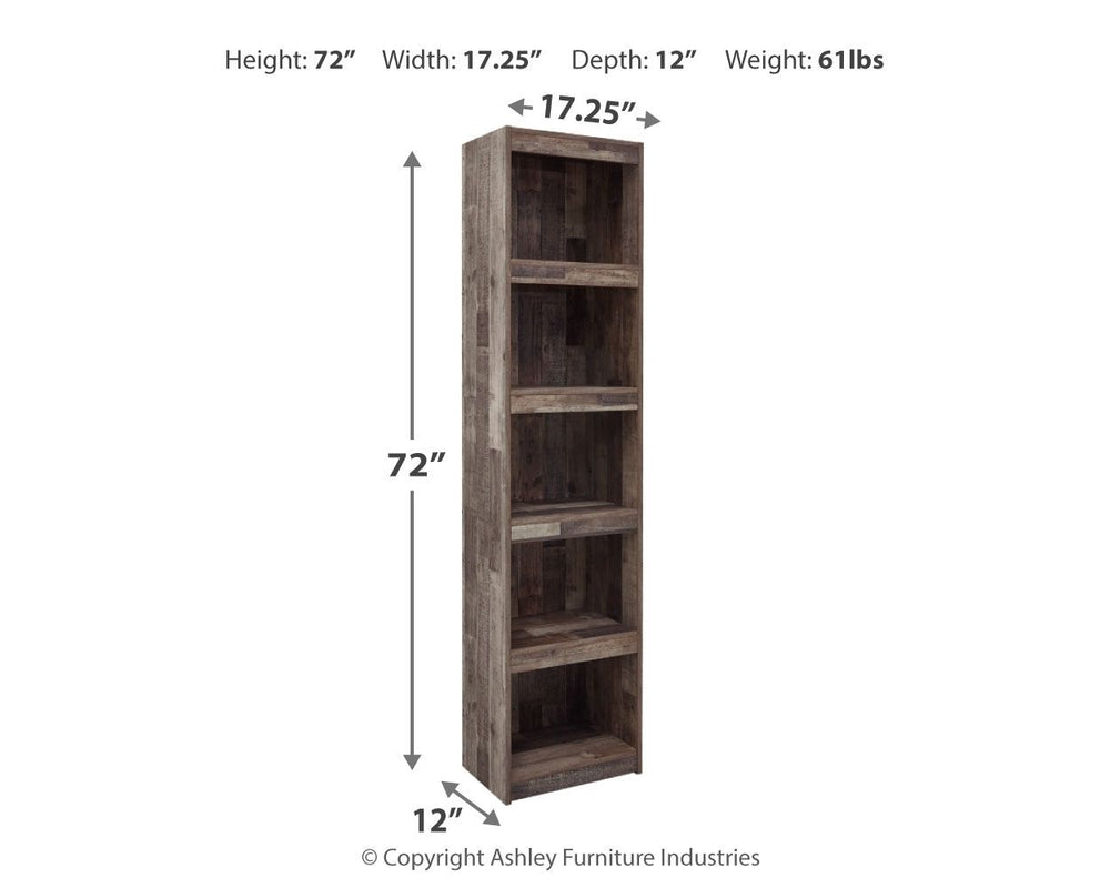 Make this pier TV stand the center of attention with its popular urban eclectic style. Its rustic finish over a replicated pine grain creates an authentic natural look for your home entertainment area. Open storage with adjustable shelving accommodates me