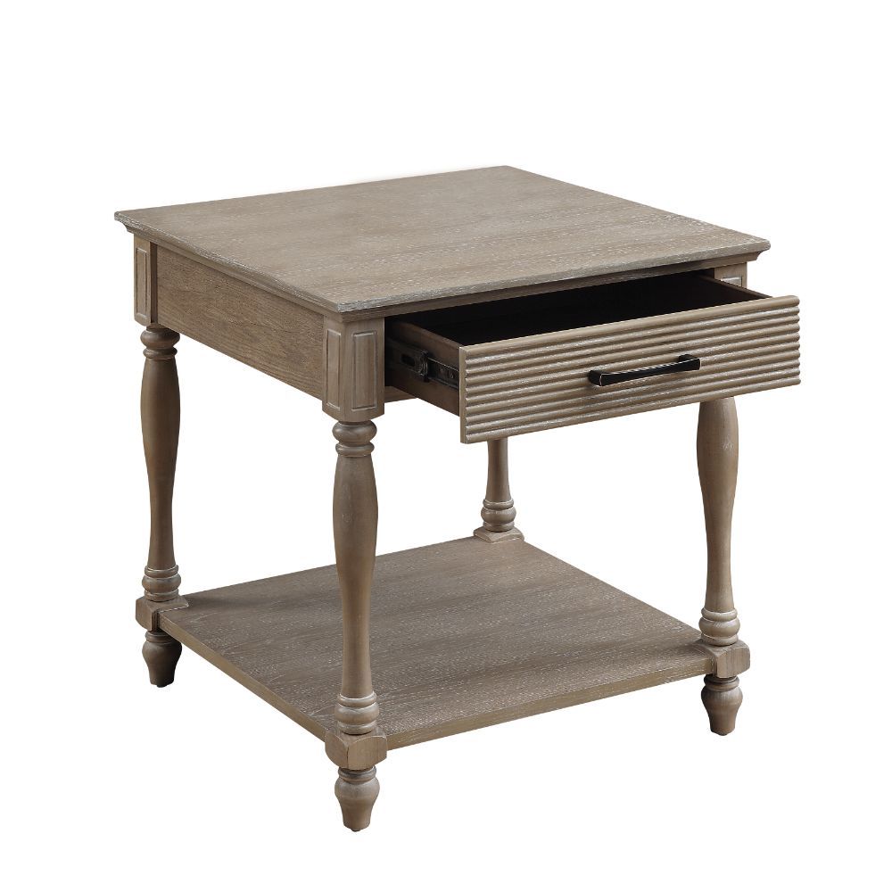 Give your living room an instant makeover with the Ariolo end table. It is a beautiful traditional table that will never go out of style. Its wooden frame and turned legs are a great design feature that adds a touch of elegance to this classic style. With