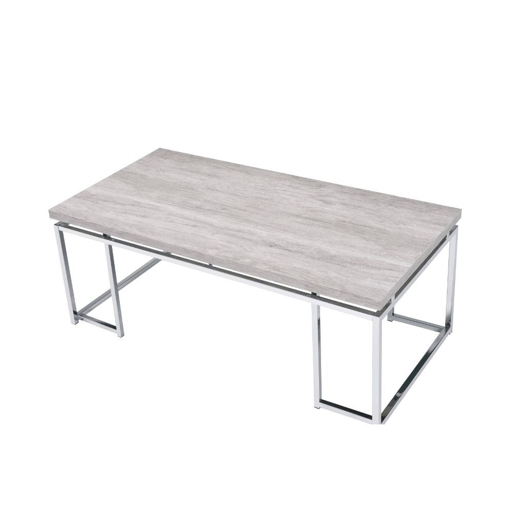 Whether you are needing a handy surface around your seating area or just brining a cohesive touch to your space, this Chafik occasional set will perfectly anchor the space and meet your demands. Combining a wooden top and chrome metal legs, this design pr