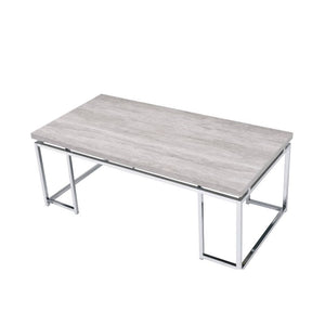  this Chafik occasional set will perfectly anchor the space and meet your demands. Combining a wooden top and chrome metal legs