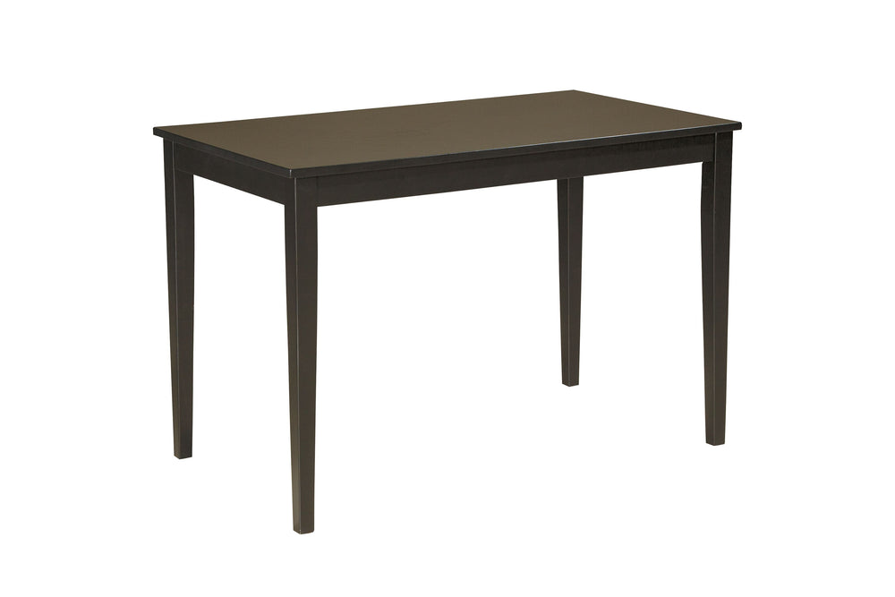 This dining table might be big on style, but its petite scale is ideally suited for small spaces. With a dark brown finish and a minimalist design, itâ€™s the epitome of contemporary decor.<br><br><b>Additional Dimensions</b><br><ul><li>Apron to floor: 26